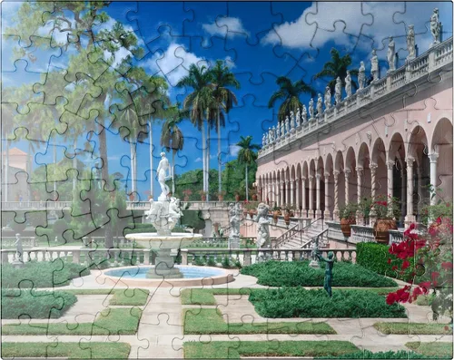 MyPuzzle Inner Courtyard of The Ringling Museum of Art en Sarasota, Florida, Estados Unidos, rompecabezas prémium de 100 piezas para adultos