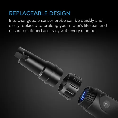 Miniatura 5 de AC Infinity Kit de Medidor Hidropónico PRO, Lápiz Digital de pH de Alta Precisión con Precisión de pH ±0.01 y Sonda Intercambiable, Medidor Todo