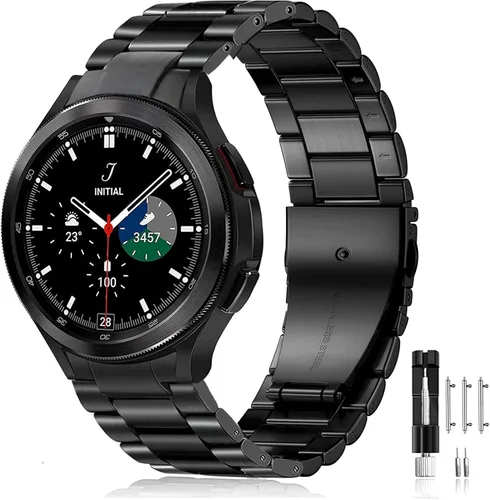 Miniatura 17 de Olytop para Galaxy Watch Ultra Correas 47mm (2024/2025), Correa de Reemplazo de Pulsera de Acero Inoxidable Metálica para Negocios, Hombres y Negro