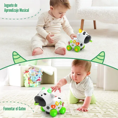 Miniatura 2 de Talkfun Juguetes Musicales de Vaca para Niños y Niñas de 1+ Año, Juguete Bilingüe para Bebés de 6-12-18 Meses, Juguetes para Niños de Un Año, Regalo