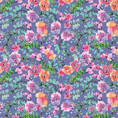 Tela de algodón de flores por la yarda