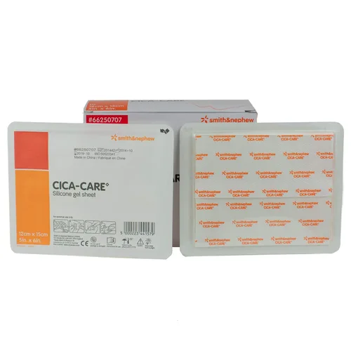 CICA-Care - Hojas de gel de silicona, 5 x 6 pulgadas (4.7 in x 5.9 in), 10 hojas por caja