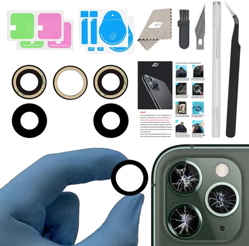 Miniatura 14 de Reemplazo de lente de vidrio de cámara para iPhone 11, GVKVGIH reemplazo de lente de vidrio de cámara trasera con adhesivo preinstalado, kit