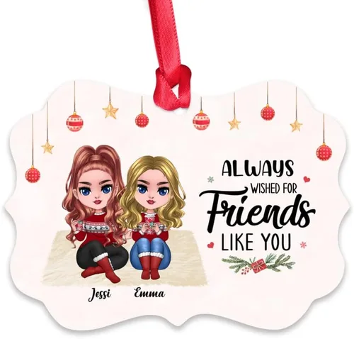 Miniatura 16 de Gossby Adorno de Navidad personalizado para mujeres, regalo de amistad de Navidad personalizado para mujeres con nombre, regalo de Navidad