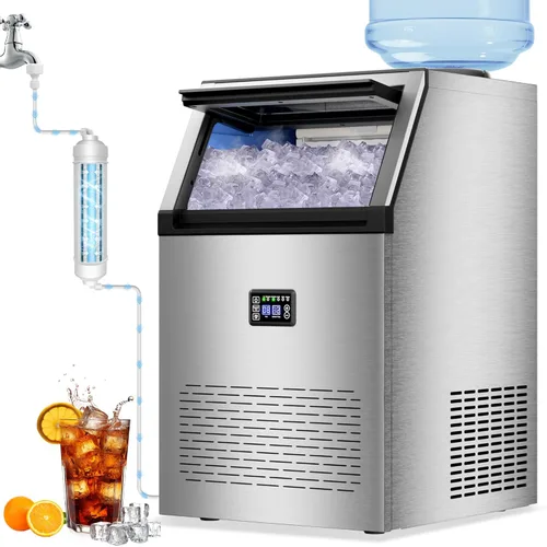 Miniatura 9 de Máquina de hielo portátil de 26 libras/24 horas con 2 tamaños de cubitos de hielo, 9 cubitos de hielo en 8 minutos, cuchara de hielo de diseño