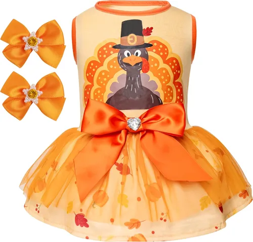 Miniatura 16 de cyeollo Vestido para perro para el día de San Valentín, ropa de vacaciones para perros con estampado de corazón, vestidos de tul para perros