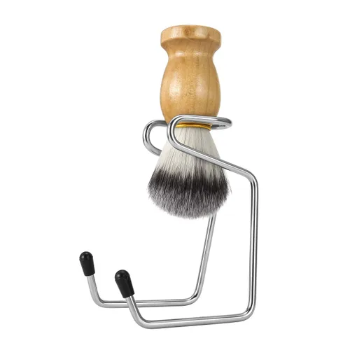 Miniatura 8 de Juego de brochas de afeitar para hombre, incluye jabón de afeitar de 3.53 oz, soporte de cepillo de afeitar de cabello suave, acero inoxidable