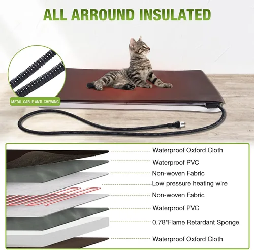Miniatura 2 de Casa climatizada para gatos al aire libre, resistente a la intemperie, refugio grande para gatos con forro 100% aislado para múltiples gatos, casas