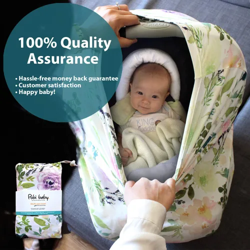 Miniatura 9 de Pobi Baby Premium - Funda multiusos para lactancia, asiento de automóvil, carrito de compras, silla alta y funda de lactancia, bufanda floral