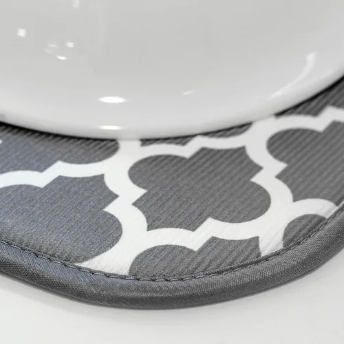Miniatura 5 de S&T INC. Tapete de microfibra para secado de platos, reversible y absorbente para cocina, de 16 x 18 pulgadas, paquete de 2