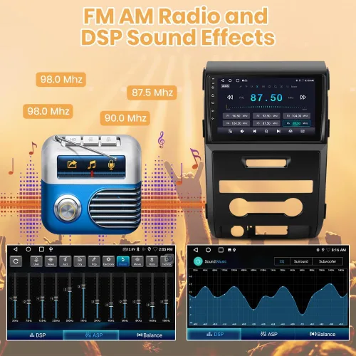 Miniatura 5 de Radio Android para Ford F150 2009-2012 (0nly para CA manual), con pantalla táctil de 9 pulgadas, 2 GB de RAM+64 GB de ROM, supprot Carplay, Android