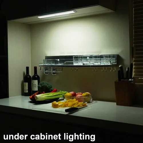 Miniatura 4 de MOSTON Luces de armario recargables superbrillantes 78 LED con sensor de movimiento, iluminación nocturna para armario de cocina, debajo