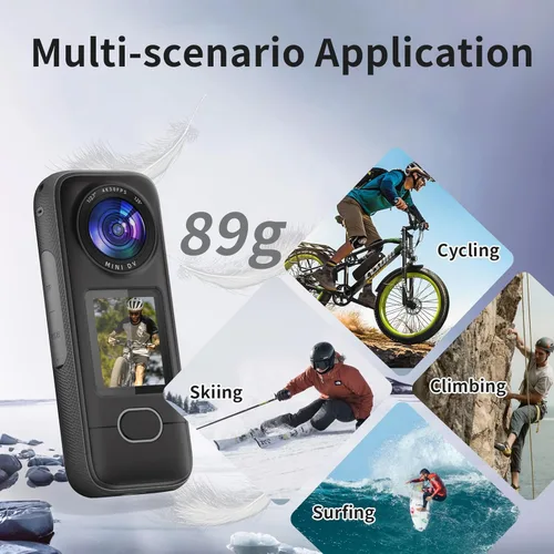 Miniatura 6 de Cámara de acción 4K, 3.5 horas de duración de la batería, grabación manos libres, cámara de vlogging portátil IPX6 impermeable con pantalla HD