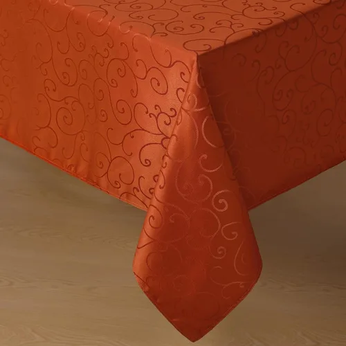 Miniatura 15 de Romanstile Mantel Rectangular de Jacquard, Mantel de Mesa Impermeable Elegante con Patrón Floral Rizado de Damasco, Cubierta de Mesa Decorativa