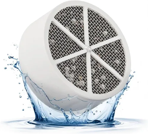 Cartucho de repuesto para bola de baño Crystal Quest – Elimina el cloro, PFAS y olores – Filtro de agua fácil de instalar – Ecológico, duradero y
