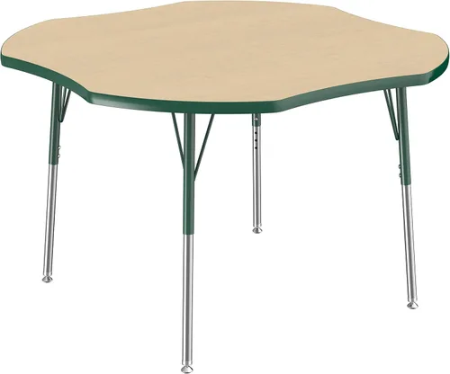 Miniatura 116 de FDP Clover Mesa de Actividades Escolar y de Oficina (48 x 48 pulgadas), patas estándar con deslizadores giratorios para entornos de asientos