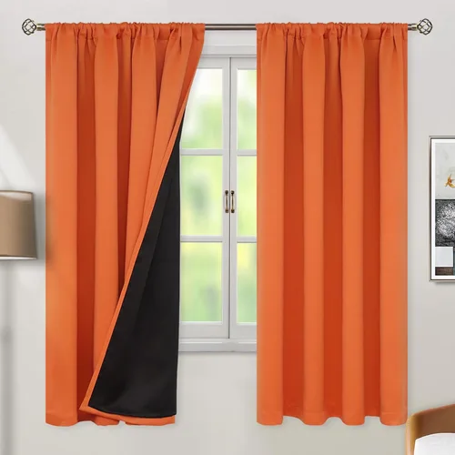 Miniatura 105 de BGment - Cortinas opacas para sala de estar de 63 pulgadas de largo, juego de 2 paneles, cortinas para oscurecer toda la habitación, cortinas