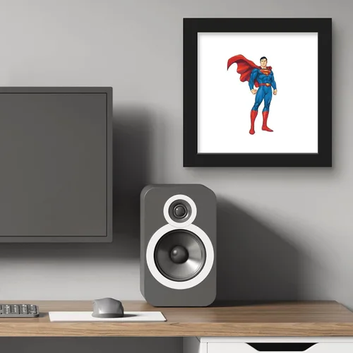 Miniatura 5 de Trends International Gallery Pops DC Comics Superman - Póster artístico de pared con pose de héroe, 12 x 12 pulgadas, versión enmarcada en negro