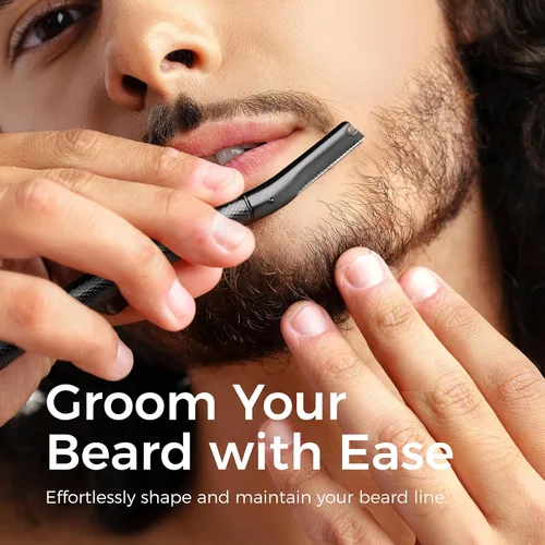 Miniatura 5 de ZOMCHI Maquinilla de afeitar para cejas, afeitadora facial para mujeres y hombres, recortadora de cejas con cubierta de precisión, afeitadora facial