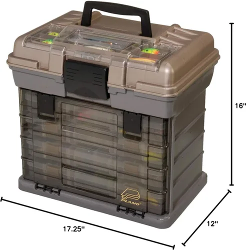 Miniatura 7 de Plano 137401 By Rack System Caja de aparejos de tamaño 3700, multi, 16 x 12 x 17.25 pulgadas, 6 libras y caja de cebo giratoria de polizón