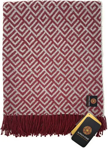 Miniatura 4 de Alpaca Home Manta geométrica de alpaca con llave griega 100% lana de alpaca bebé 5.9 pies de largo x 4.25 pies de ancho hipoalergénica