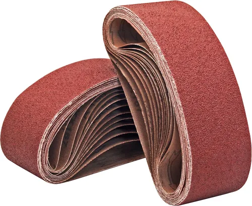 Miniatura 8 de 1 cinta de lija de óxido de aluminio de 42 pulgadas, papel de lija abrasivo de grano surtido 40/80/120/240 para lijadora de banda, paquete de 24