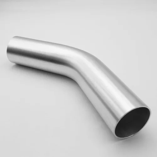Miniatura 2 de AC PERFORMANCE Codo de aluminio de 45 grados de 1.75 pulgadas (45 mm) OD, tubo de aire de entrada para intercooler, 1.5D de radio, acabado cepillado