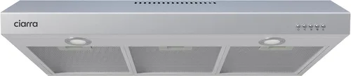 Miniatura 9 de CIARRA Campana extractora negra de 30 pulgadas para debajo del gabinete sin conductos con conductos convertible, campana de ventilación delgada