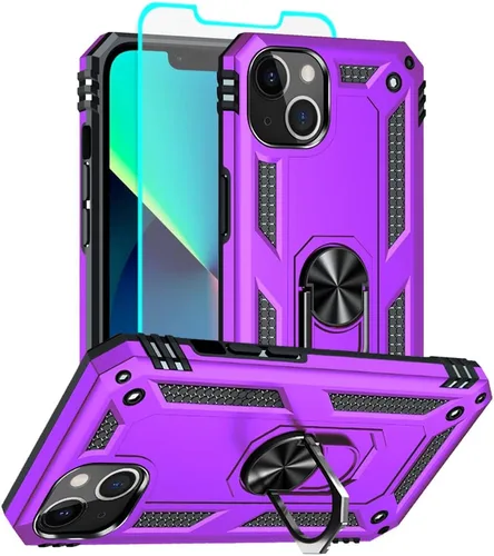 Miniatura 20 de Funda para iPhone 13, iPhone 13, [grado militar de 16 pies probada en caídas], anillo protector a prueba de golpes para iPhone 13, azul