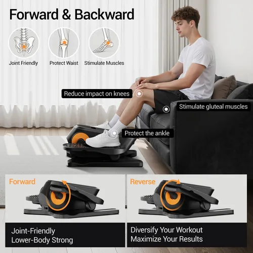 Miniatura 4 de Under Desk Elliptical Machine, Electric Seated Pedal Exerciser, Quiet Leg Exerciser While Sitting for Seniors, Mini Portable Leg Exercise Machine