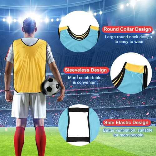 Miniatura 3 de PATIKIL Scrimmage - Chaleco de fútbol Pennies para entrenamiento de fútbol, deportes de equipo, pinnies camisetas de práctica de fútbol para adultos