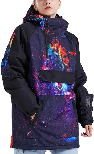 Miniatura 8 de Chaqueta anorak de esquí para mujer, impermeable, resistente al viento, cálido, para snowboard, abrigo de invierno con capucha