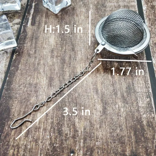 Miniatura 4 de Tea Steeper, 2 unidades de infusor de té de malla, filtro de té de alta calidad, difusor de intervalo de té con gancho de cadena extendido
