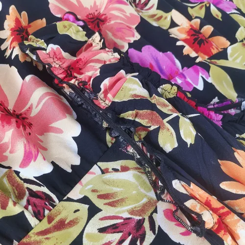 Miniatura 4 de OSTOO Women's 2024 Summer Boho Floral Print Tiered Casual Flowy Long Maxi Dress