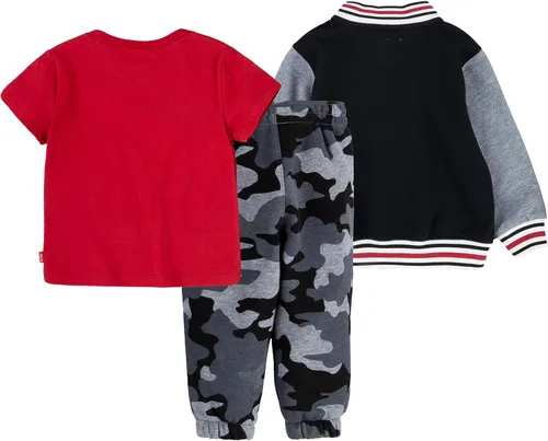 Miniatura 2 de Levi's Conjunto de 3 piezas de camiseta y sudadera con diseño gráfico para bebés