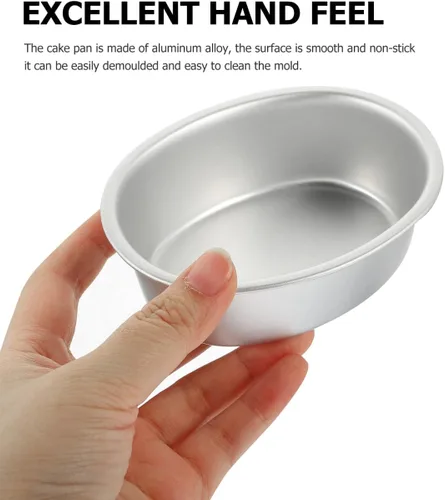 Miniatura 3 de Luxshiny Juego de 4 moldes ovalados de aleación de aluminio antiadherentes para hornear de 4.21 x 3.26 x 1.33 pulgadas para cocina casera y uso