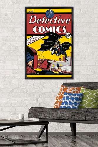 Miniatura 2 de 24 x 36 DC Comics Batman - Detective #1 Póster de pared, 36 pulgadas de largo x 24 pulgadas, versión enmarcada en negro Versión con marco negro