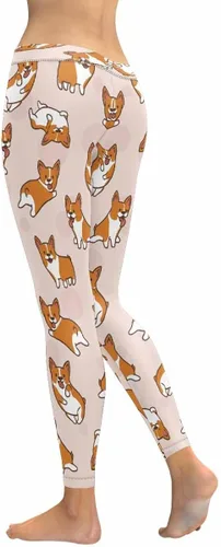 Miniatura 2 de InterestPrint Cartoon Character and Decorative Light-Weight Elastic Pants, Women Running Leggings S - 3XL