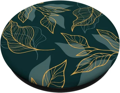 Miniatura 2 de PopSockets con diseño de hojas de plantas estéticas, botánicos, verdes, PopGrip intercambiable