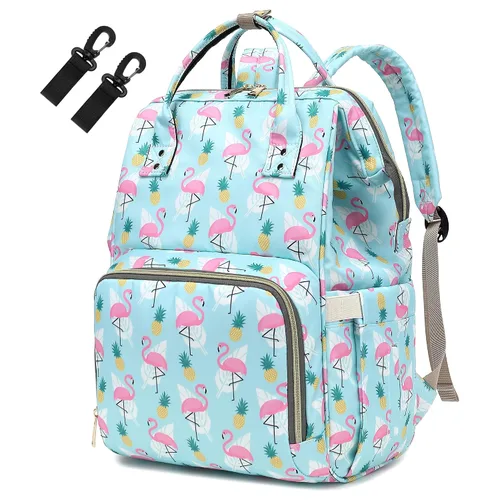Miniatura 20 de Mochila de Pañales para Bebés Niñas, Mamá Bolsas Grandes Impermeables para Pañales para Mujeres (Mármol)