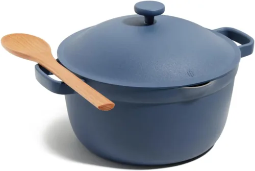 Miniatura 12 de Our Place Perfect Pot Olla de cerámica de 5.5 cuartos de galón con tapa y espátula Utensilios de cocina patentados 8 en 1, antiadherentes, sin