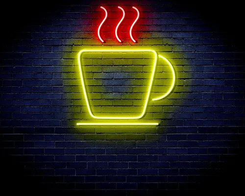 Miniatura 10 de ADVPRO Taza de café Tienda Flex Silicona LED Letrero de neón azul y rojo st16s33-fnu0041-br