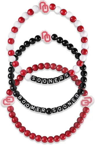 Miniatura 17 de FOCO NCAA unisex-adulto Paquete de 3 Pulseras de la Amistad con Cuentas con Logotipo de Equipo Universitario de la NCAA Oficialmente Licenciadas