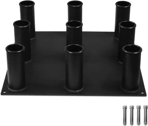 Miniatura 7 de Yes4All Estante de almacenamiento vertical, organizador de gimnasio en casa, estante para mancuernas y barras olímpicas de 2 pulgadas