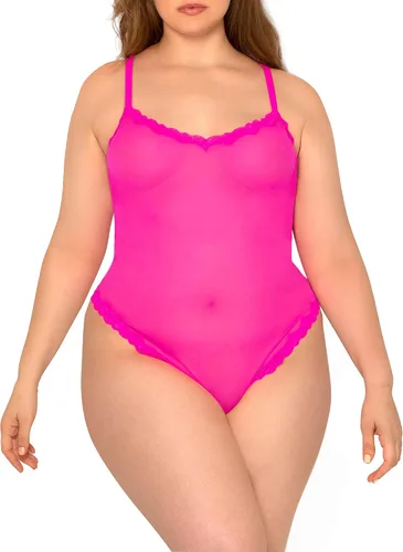 Miniatura 3 de Smart & Sexy Body de malla y encaje transparente para mujer