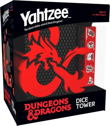 Miniatura 3 de YAHTZEE: Dungeons & Dragons Torre de dados coleccionables Dados con dragón, oso búho, cubo gelatinoso, imitador, desollador de la mente