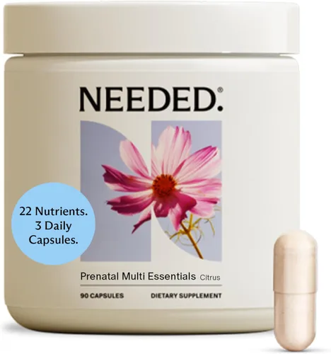 Needed. Multivitamínico para prenatal | Cápsula prenatal Multi Essentials - Embarazo, Lactancia, Posparto | Formulado por expertos y probado por