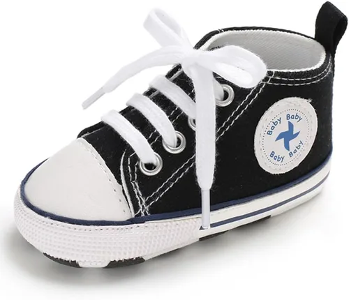 Miniatura 6 de Zapatos de lona para bebés recién nacidos, suela suave, para los primeros pasos, zapatos planos para niños pequeños, zapatos de mezclilla unisex