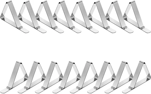 Miniatura 8 de TriPole - 16 clips para mantel grandes, abrazaderas para mesa de pícnic, abrazaderas de mantel de acero inoxidable para exteriores, hogar, cocina
