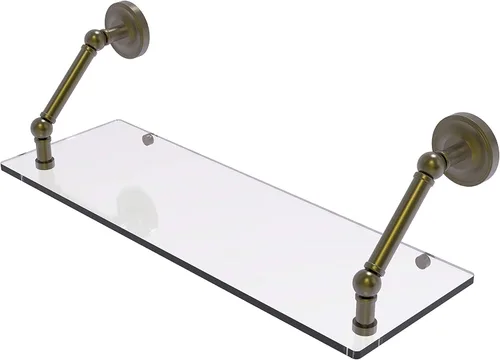 Miniatura 28 de Allied Brass PR-1/22-ORB Pr - Estante de vidrio con bordes biselados de 1 pulgada, 22 pulgadas, bronce aceitado